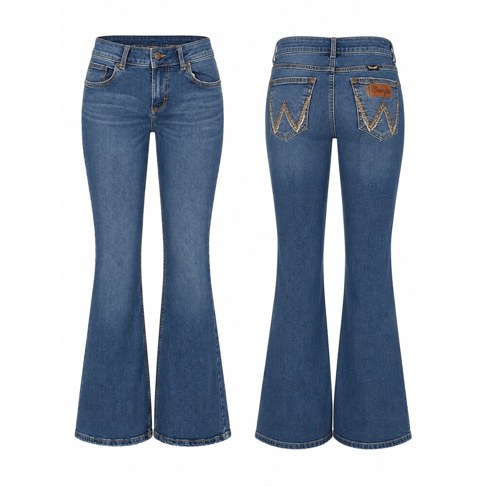 Wrangler Women's 3X 32 Bootcut Flare Jeans Blue Denim Western Stretch